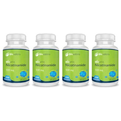4 x NICOTINAMIDE. ECONO PACK (400 capsules) 4 x NICOTINAMIDE. ECONO PACK (400 capsules)